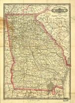 Georgia 1883 State Map